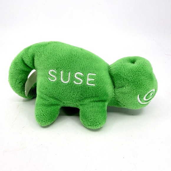 SUSE, LLC Other - SUSE Linux Plush‎ Mascot – 7" Green Gecko Chameleon Lizard Stuffed Toy